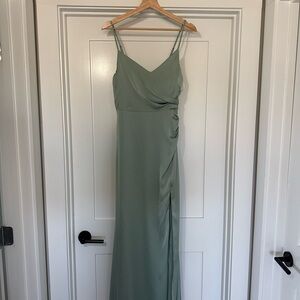 Birdy Grey Catherine Matte Sage Full Length Gown